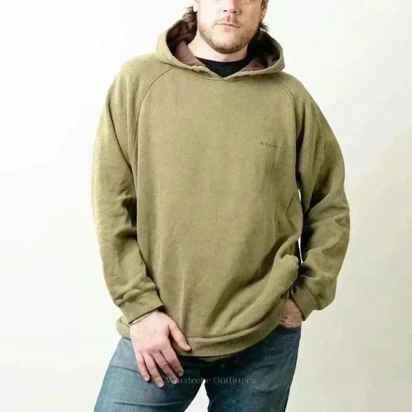 Y2K 2006 Columbia Hoodie Olive Green - Picture 1 of 7